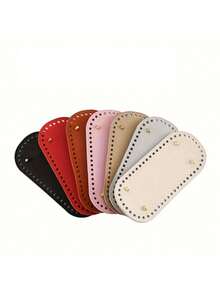 Premium Oval PU Leather Bag Bottom Pad, Pre-Punched Sewing Holes Design, Suitable For Hand Weaving, Sewing Accessories And DIY Crafts, Durable Waterproof And Easy To Use, Ideal Choice For Making DIY Wallets - Multicolor - View 5