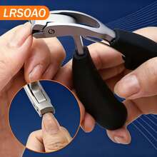Premium Nail Clipper With A Storage Boxs, Modern Design With Stainless Steel Blade, Concave Edge & Wide Opening For Thick Nails, Anti-Splash Long Handle, Arc Shape Cuticle Trimmer - Multicolor - View 4