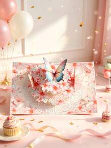 1pc Rose Bouquet 3D Pop-Up Greeting Card - Unique Floral Decorative Design, Handwritten Message Function, Made Of Premium Paper, Suitable For Parents, Friends, Grandparents - Unique Creative Birthday Gift - Single Piece - View 6