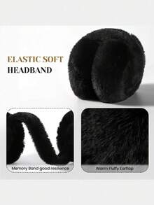 1PC Kids Winter Ear Muffs, Warm Plush Ear Warmers For Boys & Girls, Foldable Ear Covers For Cold Weather - Multicolor - View 9