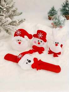 10pcs Christmas Themed Hand Clappers, Featuring Santa Claus, Snowman And Reindeer Patterns, Suitable For Holiday Decoration And Accessories, Perfect For Christmas Parties And Gift Exchanges, Fit For Everyone - Random Shipping - View 8