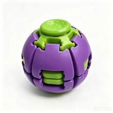 1pc 3D Printed Press & Spin Stress Relief Ball Halloween Finger Spinner Toy Random Color - Multicolor - View 6