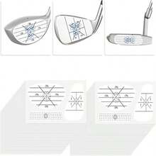 15/30/60Pcs Golf Impact Tape, Golf Impact Stickers, Self-Teaching Sweet Spot And Shot Consistency Analysis, For Woods Irons And Putters, Improve Swing Accuracy & Distance - A - View 3