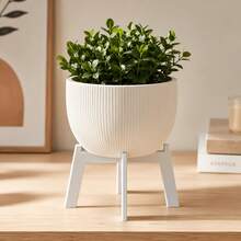 2pcs Cross-Shaped Plant Pot Stand, Plant Support Rack, Sturdy Flower Pot Holder, Suitable For Desktop, Balcony, Windowsill, Living Room And Office Greenery Display, Multi-Scenario Decorative Plant Stand - White - View 1