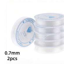 2PCS 0.4/0.5/0.6/0.7/0.8/1mm Transparent Elastic Cord Round Crystal Line Rubber Rope For Jewelry Making Supplies DIY Beaded Bracelet - Transparent - View 11