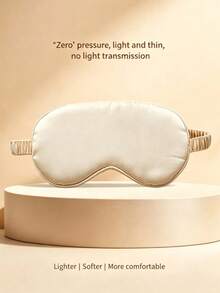 1pc Soft Satin Blackout Sleep Mask, Zero Pressure Full Coverage Breathable Eye Mask, Elastic Strap Design, Portable Light-Blocking Mask, Multiple Macaron Colors Available, Travel Nap, Student Dorm, Airplane Sleep Accessory/Gift - Multicolor - View 13