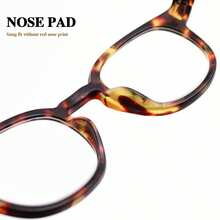 3 piezas de gafas de lectura ovaladas grandes, diseño de marco estampado, con bisagras de resorte de alta calidad, adecuadas para el uso diario de lectura de mujeres - Blanco - Ver 9