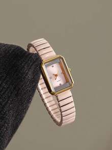 1pc Women's PU Strap Watch, Exquisite Snake-Shaped Small Dial, Vintage British Style, Niche Luxury Fashion Quartz Watch, Suitable For Wearing On Holidays, Parties, Weddings, Back To School Season, Christmas, Thanksgiving, Halloween, Easter And Other Occasions, Perfect Gift For Women. - Pink - View 6