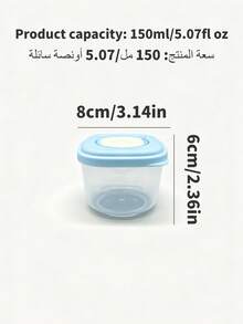 6pcs/Set Cartoon Baby Food Container/Kitchen Food Container/Portable Milk Powder Box/Seasoning Box/Food Storage Container/Material: PP - Multicolor - View 7