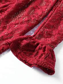 Autumn/Winter Elegant Fashion Sexy Party Romantic Date Charming Red Cheongsam Style Dress - Burgundy - View 9