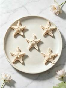 5/20pcs Ocean Starfish Shaped Hair Clips Cute Fashion Bangs Clips Vintage Side Alligator Hair Clips Personalized Hair Accessories - Apricot - View 5