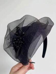 1pc Fashionable Half Hat Breathable Headband Head Hoop Versatile Elegant Evening Party Women's Hair Accessory - Multicolor - View 4