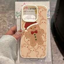 Autumn Q-Version Cartoon Gingerbread Man Cute Holiday Themed Shockproof Protective Phone Case Compatible With Apple 17 Pro Max, 17 Pro, 16 Plus, 15, 14 - Multicolor - View 2