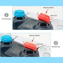 Compatible With PlayStation 5, Game Controller Silicone Joystick Caps, Heightened Button Caps, Enhanced Gaming Control Feel, Anti-Slip And Sweat-Proof Design, Universal For Multiple Game Controllers, Color Box Packaging - View 3