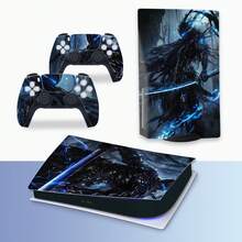Gothic Dark Fantasy Warrior Theme Sticker Kit, Compatible With PS5 Disc Edition Console And Dual Controllers, High-Quality Vinyl Film, Scratch-Resistant, Waterproof, Easy To Remove Without Residue - View 8
