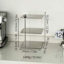 3-Tier Stainless Steel & Acrylic Countertop Shelf Organizer For Coffee Bar - View 16