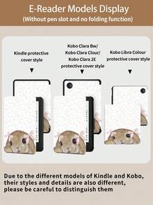 Kingsung Rabbit Floral Bow Pattern Tablet Case, Compatible With IPad 9.7/10.2/10.5/10.9/12.9/Pro 11, 10th Generation, Compatible With Samsung Galaxy Tab S6 Lite 10.4-Inch, Compatible With Kindle Paperwhite 12th Gen 2024, Kindle 11th Gen 2022, Clara Color, Soft Fall Protection, Intelligent Standing/Automatic Wake-Up/Sleep - Multicolor - View 11