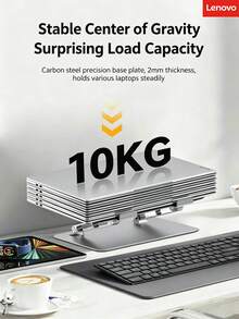 Lenovo W7 360° Rotating Laptop Stand, Aluminum Alloy Adjustable Computer Stand With Large Silicone Non-Slip Base, Universal Desktop Support For Home And Office - View 3