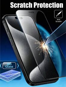 NNBILI 6Pcs 9H Hardness Tempered Glass Screen Protector, HD Clear Anti‑Fingerprint Scratch‑Resistant Protective Film, Compatible With IPhone 18 Ultra/18 Pro Max/18 Pro/18/17E/17 Pro Max/17 Pro/17 Air/17/16 Pro Max/16 Pro/16 Plus/16/15 Pro Max/15/14/13/12/11 And Other Models. - Clear - View 5