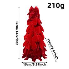 Luxury Velvet Bow Christmas Tree Decor, Handcrafted Fabric Mini Xmas Ornament, Elegant Table & Wall Hanging Decoration For Holiday Home Party - Multi-color - View 10