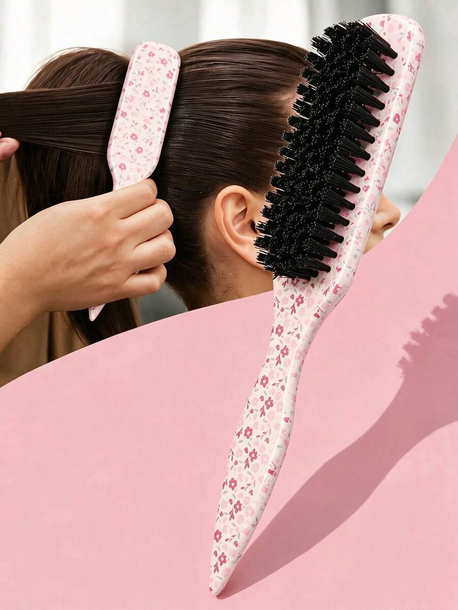 1pc Unisex Hair Comb/Beard Brush, Unscented Professional Hairdressing Comb, Gradient Color Comb And Hair Cleaning Brush, Smooth Grooming Tool, Suitable For Coarse/Fine Hair, Suitable For Bathroom Use, Scalp Massage, Travel, Vacation And Daily Life - Multicolor - View 1