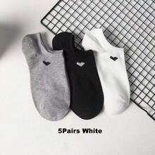 100/80/50/30/20/10/8/4 Pairs Moisture-Wicking, Breathable, Antibacterial, Casual Knit Invisible Socks, Unisex, Solid Color, Suitable For Yoga/Sports - Multicolor - View 10