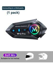 Y12 Pro Helmet Headset Bluetooth 5.4 Waterproof 500m Intercom Headset Speaker Wireless Hands-Free Helmet Headset Suitable For Motorcycle Helmet, Outdoor Cycling - Y12 Pro - View 14