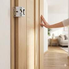 Stainless Steel Door Latch Child Safety Lock Anti-Theft Design For Home Bedroom Bathroom Entry Doors - A - View 4