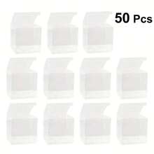 1/50pcs 3 Sizes Transparent PVC Gift Boxes, Candle Packaging, Party Supplies Gift Box - Multicolor - View 10