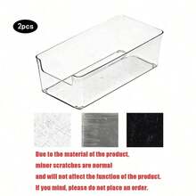 1-3pcs Sticky Note Organizer, Stationery Storage Box, Desktop Organizer, Cosmetic Storage Box, Back To School, - No Drilling Space-Saving Desktop Organizer, Office Accessories And Supplies - Transparent - View 8