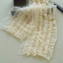 1 Yard 5-Layer Mesh Lace Ruffle Trim, DIY Handmade Material, Clothing Hem Accessory - Multicolor - View 4