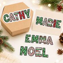 LICVIC Custom Christmas Name Stickers, Personalized Holiday Letter Decals, Customized Gift Wrap Labels, Customizable Name Stickers For Presents, Christmas Party Decor, Xmas Label Sticke, Holiday Envelope Seals, Holiday Gift Tags 2026,Christmas Gift Stickers - Style G - View 4