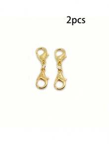 5pcs/20pcs/30pcs Double Lobster Clasp, Ideal Accessory For Necklace, Bracelet, Keychain, DIY Jewelry Making - Multicolor - View 20