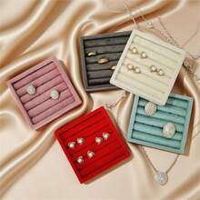 Small Square Velvet Jewelry Tray For Storing And Displaying Rings, Earrings And Bracelets, Multiple Colors Available, Suitable For Everyone - 11*11 Ring Tray - View 6