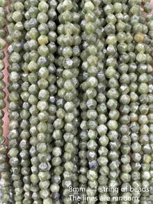 Natural Faceted Green Southern Jade Stone Beads Loose Gemstone For Jewelry Making Diy Bracelet Earrings Accessories For Holidays Gifts 4 6 8 10mm - Facet - View 12