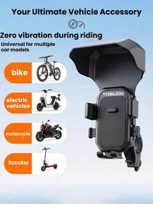 TOSUOD Universal Bicycle Motorcycle Phone Holder, 360° Rotating Adjustable Function, With Sunshade, Compatible With Most Smartphones, Enhances Riding Navigation Safety - Multicolor - View 6