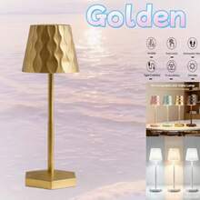 1pc Cordless Table Lamp With Touch Control Rechargeable LED Lamp - Fashionable Minimalist Design, Gold, Coffee - USB Charging, Adjustable Color Temperature, Suitable For Restaurant, Bedroom, Bar, Outdoor Party, Camping, Cafe, Rechargeable Table Lamp, Gift - Multicolor - View 10
