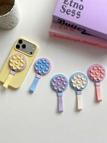 Celebrity Style Magnetic Phone Stand Mirror Suction Cup Hidden Integrated Macaron Internet Celebrity INS Style Cute Versatile 3-In-1 Stand Desktop Folding + Makeup Mirror + Magnetic Stand - Multicolor - View 1