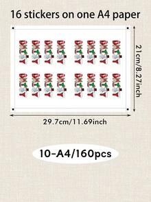 Custom Christmas Name Stickers, Personalized Holiday Letter Labels, Festive Santa Reindeer Snowman Style, Customized Gift Bag & Present Decor, Customizable Name Stickers, Christmas Gift Tags, Holiday Party Decor 2026, Christmas Gift Stickers - Style B - View 21