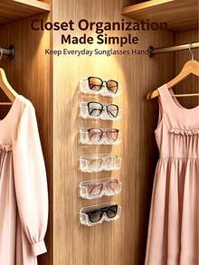 Punch‑Free Eyeglasses Wall Storage Rack,Sticky Fashion Glasses Display Holder,Glasses Wall Mount Organizer For Home Decor Eyewear Shop Showcase - View 2