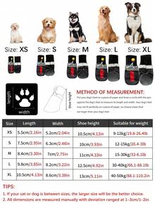 4pcs/Set PU Material Pet Shoes, Patchwork Color Pet Outdoor Waterproof Anti-Slip Shoes, Suitable For Medium To Large Pets - Multicolor - View 5
