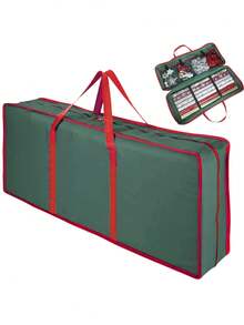 Christmas Gift Wrapping Organizer With Storage - Large Capacity Storage Box With Lid, 32.28x13.39x5.12 Inches, Lid & Labelled Compartments For Wrapping, Gift Wrap Storage - Multicolor - View 15