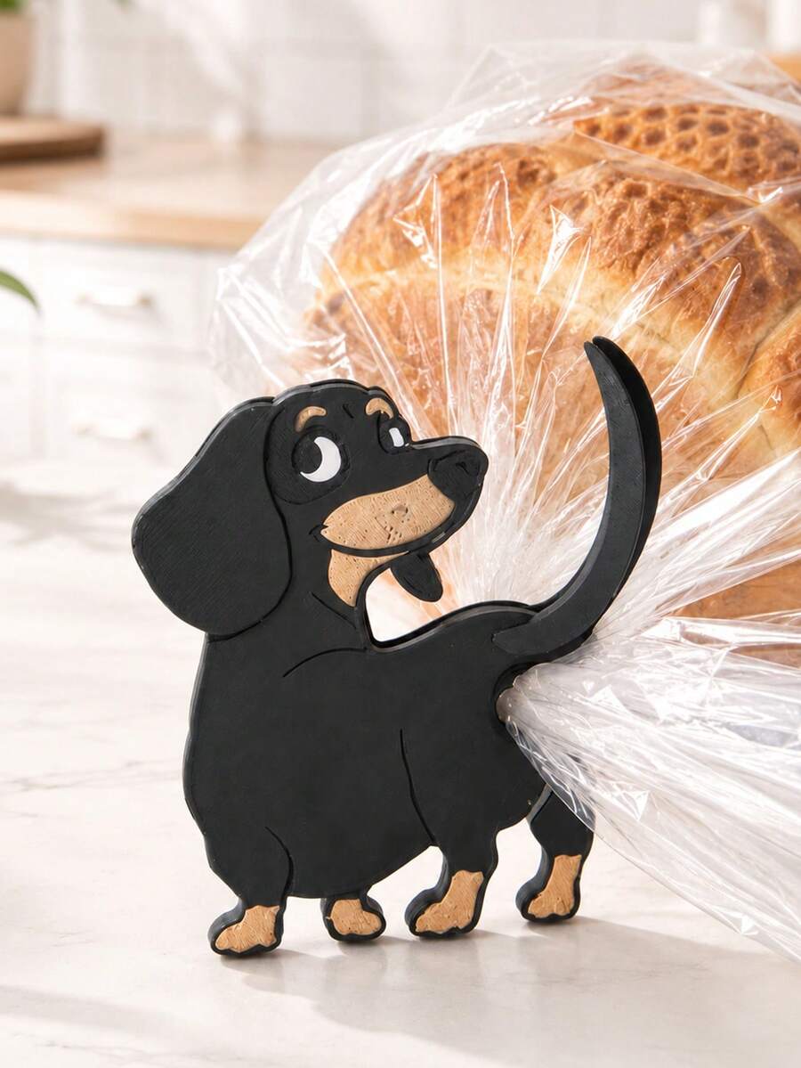 Cute & Fun Dachshund Shaped Reusable Sealing Clips - Plastic Multi-Function Bag Clips, Suitable For Kitchen, Office, Crafts, Pet Food Packaging - Perfect Gift For Dog Lovers, Lightweight & Durable, Interesting Design, Sturdy & Reliable, Home Storage - Multicolor - View 1