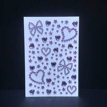 Colorful Heart & Bow Pattern Gem Stickers, Crystal Heart & Star Diamond Hair Accessory Stickers, Women & Girls DIY Self-Adhesive Hair Stickers, Acrylic 3D Shiny Rhinestone Decals, Suitable For Valentine's Day, Holidays, Birthday Parties, Banquets And Proms, Hair Accessory Stickers, Music Festival Rave Accessories, Hairstyle Set, Styling Tool Set - Bow Rhinestone - View 4