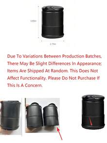 1/2/3/4pcs Car Compartment Design Center Console Ashtray, Solid Color Round Plastic Ashtray, One-Hand Open/Close Trash Bin, Portable Home & Car Dual-Use Accessory (Black), Car Accessories, Back To School Supplies, Lightweight & Portable - Multiple Styles - View 10