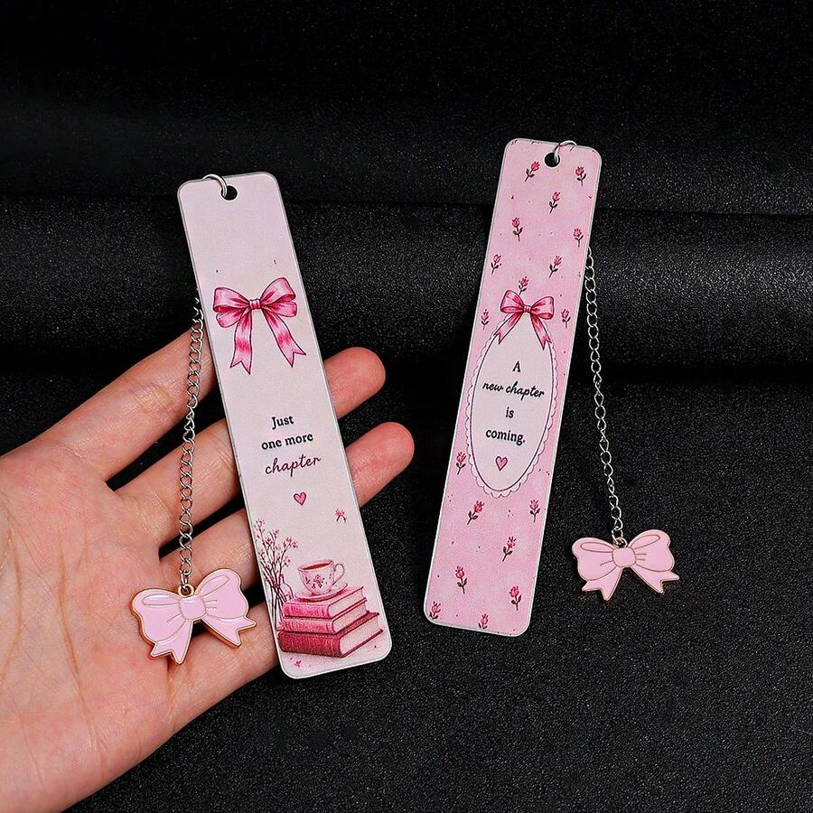 1pc Romantic Women's Butterfly Book Double Sided Stainless Steel Bookmark - Perfect Reading Gift For Girlfriend, Student, Teacher, Book Enthusiast, Holiday Gift, Christmas.