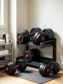 Home‑Use Adjustable Dumbbell Set, Cement Weight Plates With Non‑Slip Handle, Modular Free‑Weight Equipment For Indoor Strength Exercise, Bodybuilding And Fitness Training, Wrist Guards As Free Gift - A - View 1