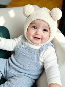 2pcs/1pc Baby Hat, Cute Children's Winter Baby Hat, Suitable For Boys And Girls, Autumn/Winter - Multicolor - View 2