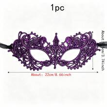 1pc/2pcs/5pcs - Colorful Lace Eye Mask, Bar Party Masquerade Accessory, Half Face Party Performance Accessory, Fake Princess Mask - Multicolor - View 15