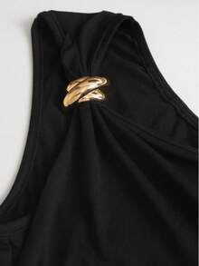 Women Short Dresses - Black - View 4